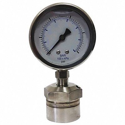 KODIAK KC301L25400DSM3512 Pressure Gauge 1/2 in FNPT 0 to 400 psi