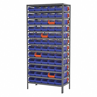 AKRO-MILS AS187936468B K5256 Bin Shelving 18x79x36in Blue Orange