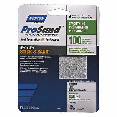 NORTON 7660768173 Sandpaper Sheet 11 in L 9 in W PK20