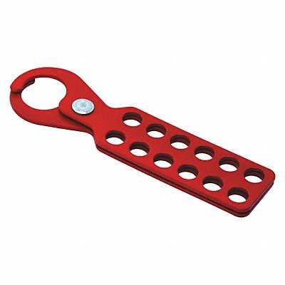 GRAINGER 45MZ52 Lockout Hasp Red 8-1/2 in L Steel