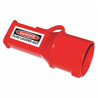 GRAINGER 45MZ77 Plug Lockout Red.1/4 in Dia.