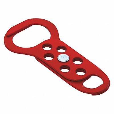 GRAINGER 45MZ81 Lockout Hasp Red 5-23/64 in L Steel