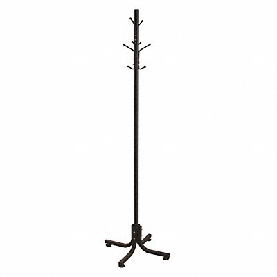 GRAINGER 45NG63 Coat Rack Black 21 in D 70 in W