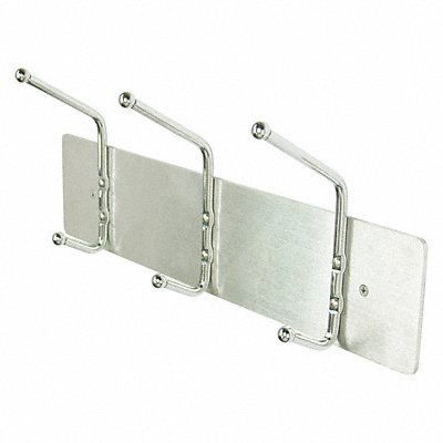 GRAINGER 45NG71 Coat Rack Silver 3-3/4 in D 18 in W