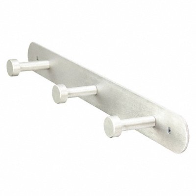 GRAINGER 45NG75 Coat Rack Silver 2-3/4 in D 18 in W
