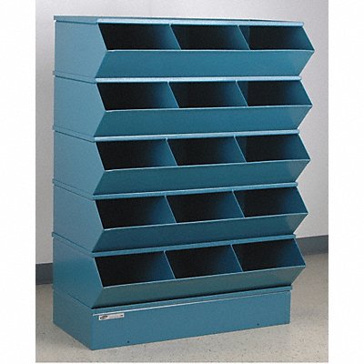 STACKBIN 3415SSB J4611 Sectional Bin Unit 15 Blue 50-3/8 in H