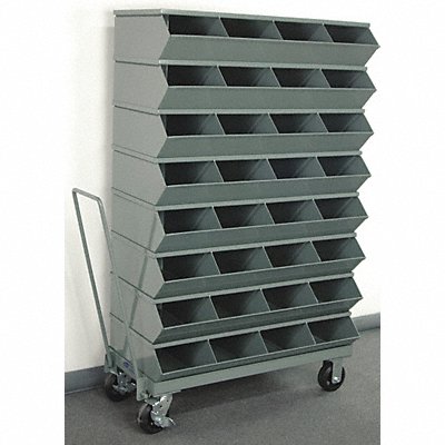 STACKBIN 3332SSMB J4619 Sectional Bin Unit 32 Grey 60-5/8 in H
