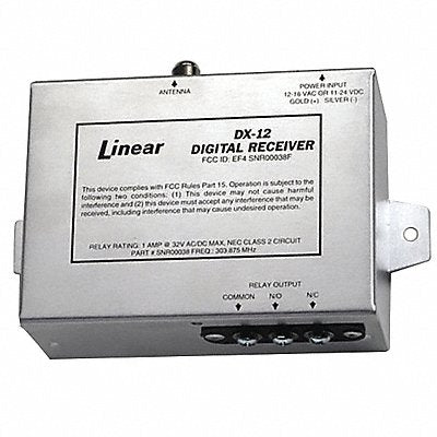 LINEAR DX12 One-Channel Metal Case Receiver 304 MHz