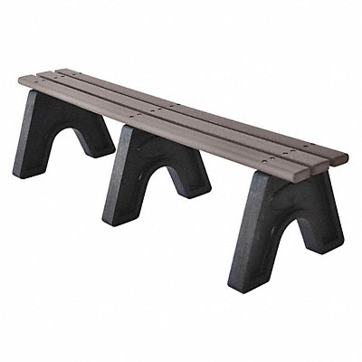 ULTRASITE PB6GRASPOE Outdoor Bench 72 in L 16 in H Gry
