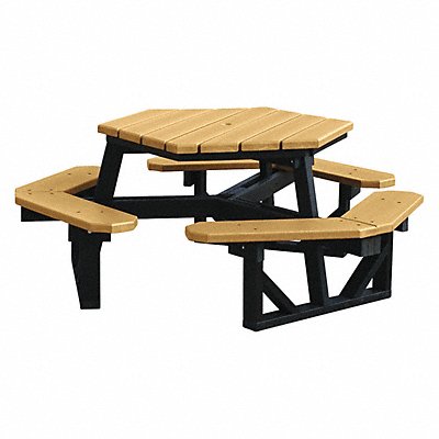 ULTRASITE PB6HEXCED Picnic Table Cedar 72 in W Hexagon