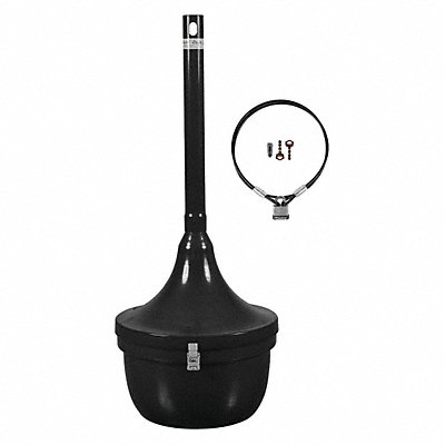 TOUGH GUY 45NY56 K2500 Cigarette Receptacle 4-1/2 gal Black