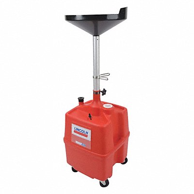 LINCOLN 3518 Portable Oil Drain Plastic 18 gal.