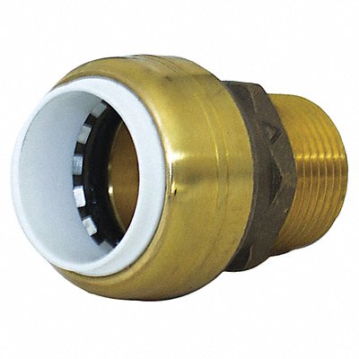 GRAINGER UIP120 Male Adaptor Brass 1.85in. L 5/8in. dia.