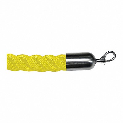 LAWRENCE METAL ROPETWST350802SNAP1S Barrier Rope 8 ft.L Satin Chromee Snap End
