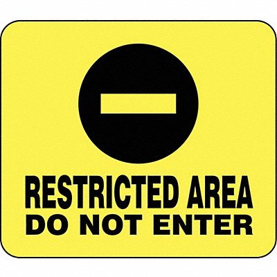 LAWRENCE METAL SG8351114250H Sign Restricted Area Do Not Enter