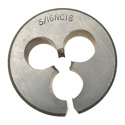 WESTWARD CCT106087 Alloy Steel Die 1-1/2In W 5/16-18 UNC