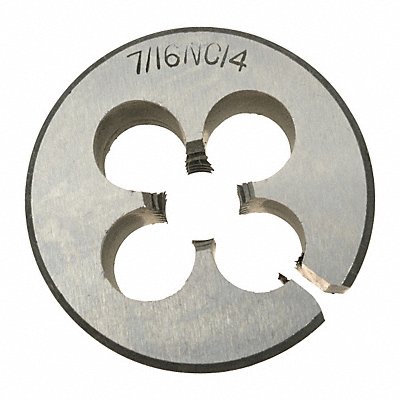 WESTWARD CCT1060110 Alloy Steel Die 1-1/2 In W 7/16-14 UNC