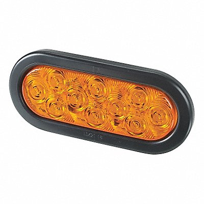FEDERAL SIGNAL 60710102SB Flashing LED Light Oval Amber 6-3/8 L