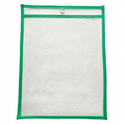 GRAINGER 45TU82 Shop Ticket Holder Green 10 in W PK15