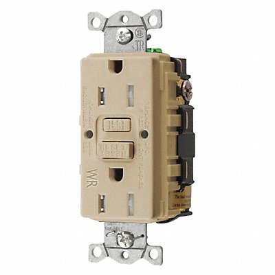 HUBBELL GFRTW15I GFCI Receptacle 15A 125VAC 5-15R Ivory