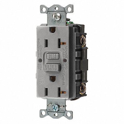 HUBBELL GFRWR20GRY GFCI Receptacle Commer. Gr 20A 1 HP
