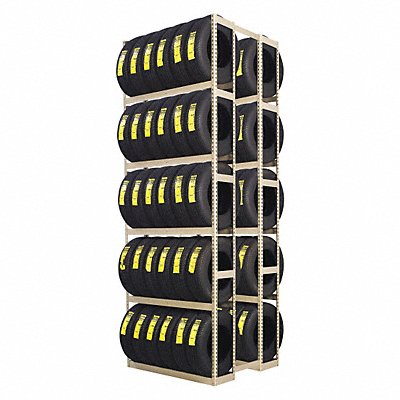 TENNSCO ZDT60144S Double Sided Boltless Tyre Rack 144 in H
