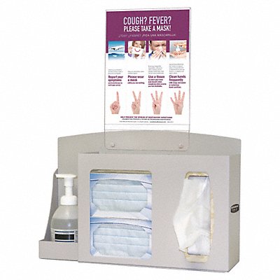 BOWMAN DISPENSERS BD2010012 Respiratory Hygiene Station 23-3/64 in.H