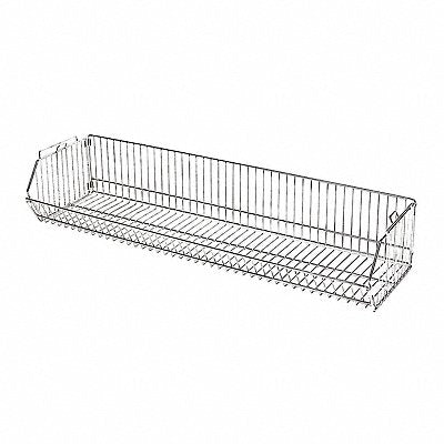 GRAINGER 45VX72 Stacking Basket 20inx9inX36in Silver