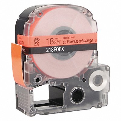 EPSON 218FOPX Cartridge Label Black/Fluorescent Orange