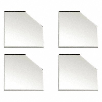 MIRREDGE 32504 Corner Plates Clear 3 in W PK4