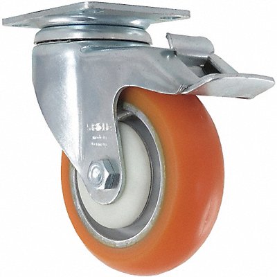 GRAINGER CDPG85 Standard Plate Castor Swivel 400 lb.