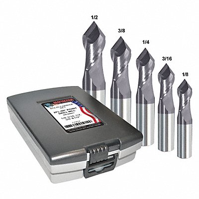 GRAINGER 208888822 Drill Mill Set 5pc Carbide TiAlN