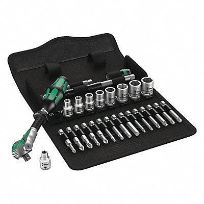 WERA 5004019001 Socket Wrench St Chrome 6Pt 3/16 - 1/2 in