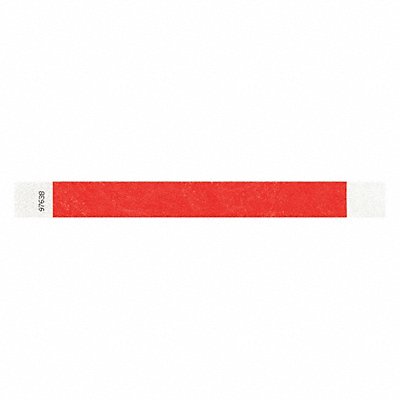 IDENTIPLUS T203 ID Wristband Adhesive Red 1 in W PK500