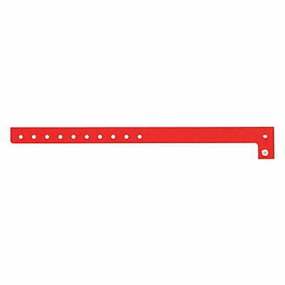 IDENTIPLUS P103 ID Wristband L-Shaped Red 5/8 in W PK500