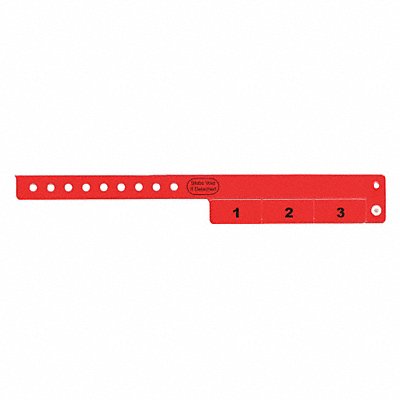 IDENTIPLUS VC303 ID Wristband Vinyl Cash Tag Red PK500