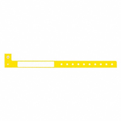 IDENTIPLUS P7M34 ID Wristband Yellow 1-1/4 in W PK500