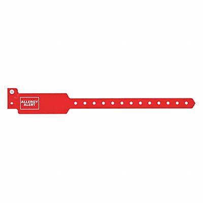 IDENTIPLUS P3DM200003 ID Wristband Red Allergy Alert PK500