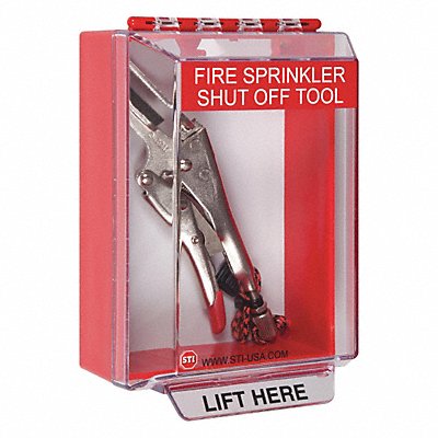 SAFETY TECHNOLOGY INTERNATIONAL STI14200NRZ003 Universal Stopper 6 in H Clear/Red/Grey