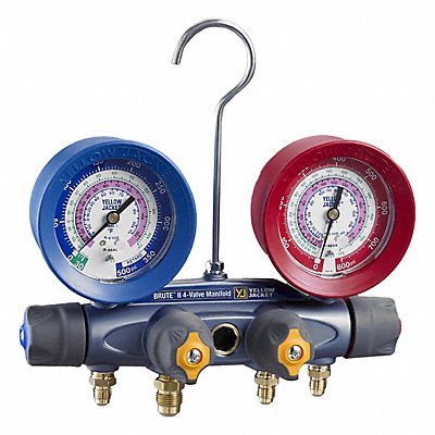 YELLOW JACKET 46014 BRUTE II R32/454B/410A PSI @F MANIFOLD