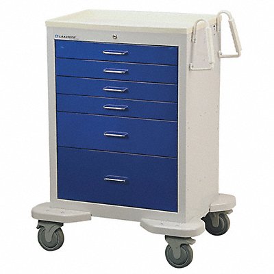 LAKESIDE C627K2B Medical Cart Grey Cabinet