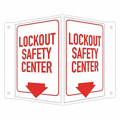 LYLE LCVB0021RA4x6 Facility Sign 6 in x 7 1/2 in Aluminum