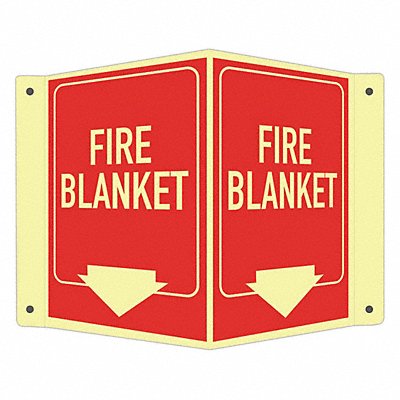 LYLE LCVB0005GA4x6 Fire Sign 6 in x 7 1/2 in Aluminum