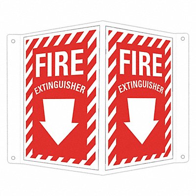 LYLE LCVB0041NA7x10 Fire Extinguisher Sign 10x12in Aluminum