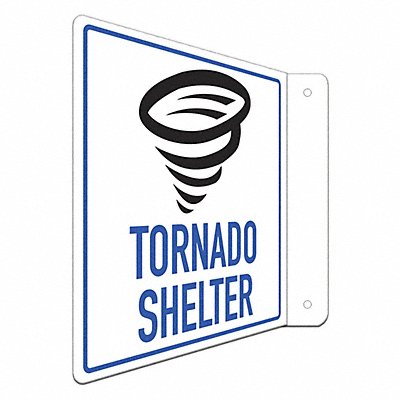 LYLE LCFL0011NA8x8 Emergency Sign 8 in x 8 in Aluminum