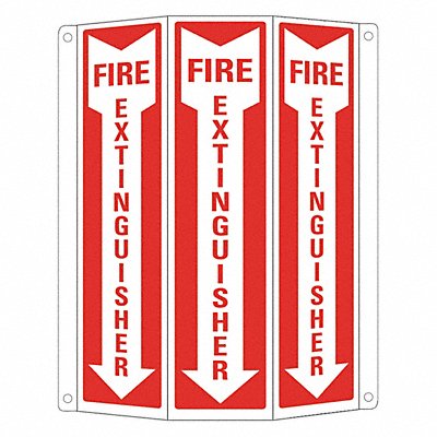LYLE LCTB0022NA267x12 Fire Extinguisher Sign 12x8 1/4in Alumin