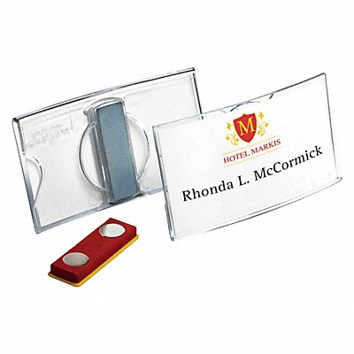 DURABLE 812319 Name Badges Magnet 1/4 1-11/16 PK25