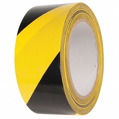INCOM MANUFACTURING VHT210 Floor Tape Black/Yellow 2 inx54 ft Roll