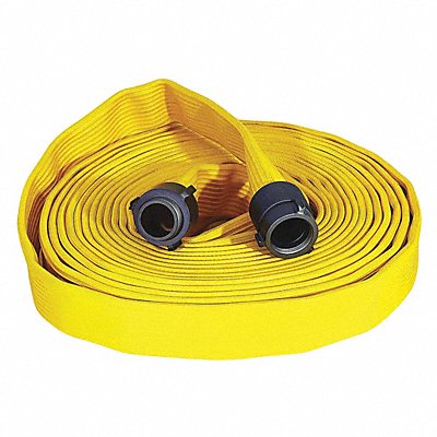JAFRIB G50H25RY50NB Fire Hose 50 ft Yellow Rubber