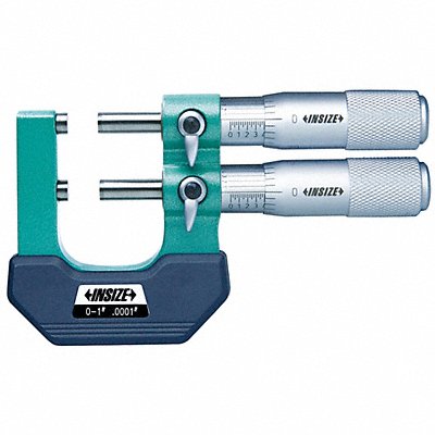 INSIZE 32352 Limit Micrometer Flat Anvil Mechanical